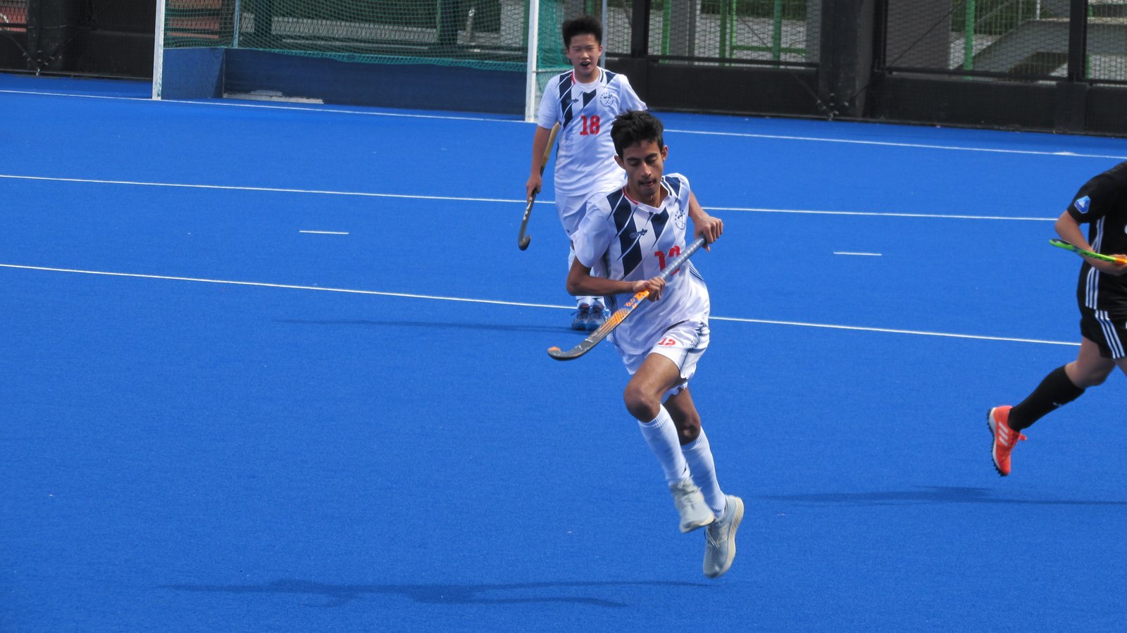 Adhit Ranjan making a goal